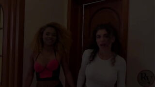 cock hungry hot teen european babes sharing black and white cocks
